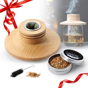 aieve cocktail smoker for infuse cocktail, cocktail smoking kit for drinks homemade whiskey smoker bourbon old fashioned smoker kit with cheery chips, as an excellent gift for your loved