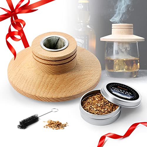 AIEVE Cocktail Smoker for Infuse Cocktail, Cocktail Smoking Kit for Drinks Homemade Whiskey Smoker Bourbon Old Fashioned Smoker Kit with Cheery Chips, As an Excellent Gift for Your Loved