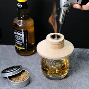 AIEVE Cocktail Smoker for Infuse Cocktail, Cocktail Smoking Kit for Drinks Homemade Whiskey Smoker Bourbon Old Fashioned Smoker Kit with Cheery Chips, As an Excellent Gift for Your Loved