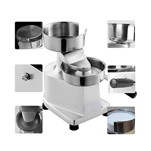 ZICA Commercial Hamburger Patty Maker 150mm/6inch Stainless Steel Burger Press Heavy Duty Hamburger Press Meat Patty Maker Hamburger Forming Processor with 500 Pcs Patty Papers