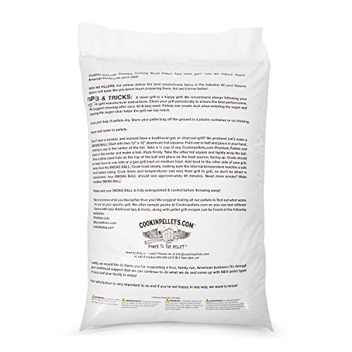 CookinPellets Premium Hickory Grill Smoker Smoking Wood Pellets, 40 Pound Bag (3 Pack)