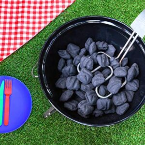 Ivation Premium 500W Electric Charcoal Starter – Quickly & Easily Ignite BBQ Grills Without Lighter Fluid or Matches – Double-Ring Design with Longer, Angled Handle Safely Heats in Just 6 Minutes