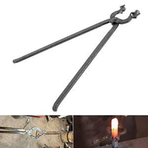 blacksmith 5/8-inch bolt jaw tongs anvil vise forge tongs for railroad spikes, for 5/8-inch round & square bar