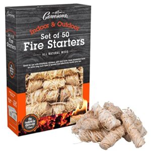 all natural fire starters (50 pack) – unique design lights quick & easily with no flare up- indoor outdoor use for barbecue charcoal grill, campfire, pellet stove, firewood – fathers day bbq gift