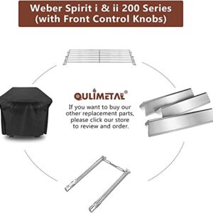 QuliMetal Stainless Steel Flavor Bars and 7637 Cooking Grates for Weber Spirit 200, Spirit E-210, E-220, Spirit S-210, S-220, Spirit II 200 Series Gas Grills with Up Front Control
