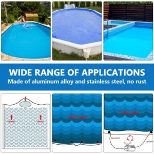 Pool Cover Cable and Winch Kit, 100ft Plastic-Coated Steel Cable and Ratchet for Winter Safe Above Ground Swimming Pool Cover,Replacements for Swimming Pool Cover Winch and Cable