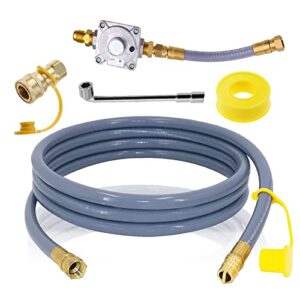 98523 10Ft 1/2" ID Natural Gas Conversion Kit,Propane to Natural Gas Conversion Kit,Natural Gas Hose and Nature Gas Regulator,Compatible with Monument Grills Model 41847NG and 77352NG