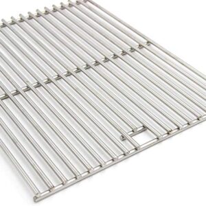 Hongso 17 3/8" Solid 304 Cooking Grill Grid Grate for Home Depot Nexgrill 720-0830H, Charbroil 466446015, 463241113, 463446017, 466446015, 466446115, Master Forge 1010037 Gas Grills, 2 Pack, SC1712