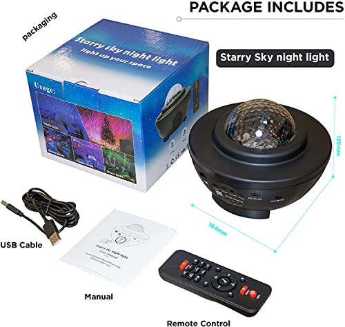 Galaxy Projector, 3 in 1 Star Projector Galaxy Light Projector for Bedroom with Remote Bluetooth Speaker Dynamic Starlight Projector Galaxy Night Light Projector for Kid Adult Birthday Christmas Gift