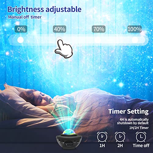 Galaxy Projector, 3 in 1 Star Projector Galaxy Light Projector for Bedroom with Remote Bluetooth Speaker Dynamic Starlight Projector Galaxy Night Light Projector for Kid Adult Birthday Christmas Gift