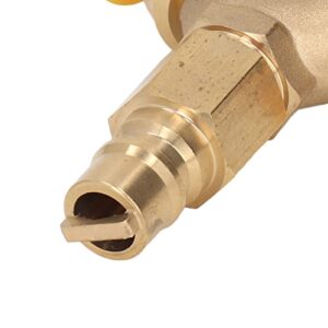 Bediffer Grill Y Connector, Leak Free 1/2 Inch Brass Rubber Two Way Gas Splitter Wear Resistance for Patio Heaters for Patio Fire Pits