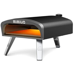 mimiuo outdoor gas pizza oven – portable propane pizza ovens for outside – professional pizza stove with oven cover, pizza stone and pizza peel – (classic g-oven series)