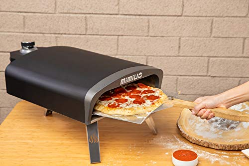 Mimiuo Outdoor Gas Pizza Oven - Portable Propane Pizza Ovens for Outside - Professional Pizza Stove with Oven Cover, Pizza Stone and Pizza Peel - (Classic G-Oven Series)