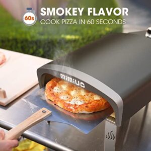 Mimiuo Outdoor Gas Pizza Oven - Portable Propane Pizza Ovens for Outside - Professional Pizza Stove with Oven Cover, Pizza Stone and Pizza Peel - (Classic G-Oven Series)