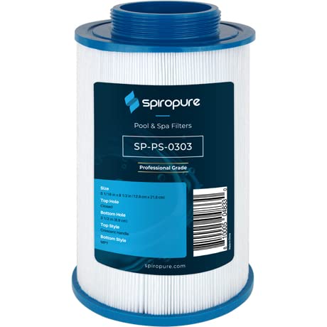 SpiroPure Replacement for Unicel 5CH-203 Pleatco PLAS35 Filbur FC-0303 Hot Tub Spa Pool Filter Replacement Cartridge