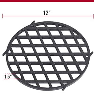 X Home 8834 Sear Grate Replacement for Weber 22.5 Inch Gourmet BBQ System, for Charcoal Grills, Diameter 11.9 Inch, Heavy Duty Cast-Iron