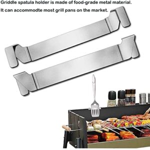 Stainless Steel Griddle Spatula Holder，Grill Barbecue Tool Rack，BBQ Spatula Rack for Blackstone Camp Chef Flat Top Griddle and Other Grill Griddles(1 Pack)