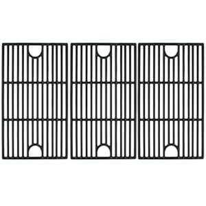 hongso cast iron cooking grid replacement for kenmore 148.16156210, 148.1637110, master forge 3218lt, 3218ltm/ltn, e3518-lp, l3218, perfect flame slg2007d, 17 5/8″ grill grate, set of 3, pcz273