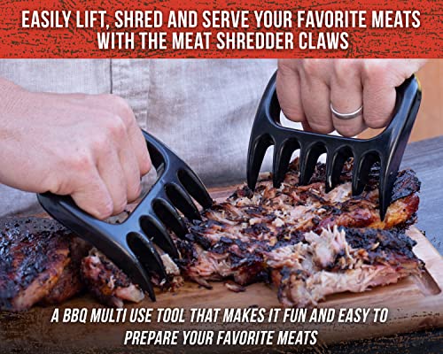 BBQ Gloves, Basting Brush and BBQ Claws for Shredding Meat - Great Smoker Tools Accessory Set for Men, Fathers Day and Birthday