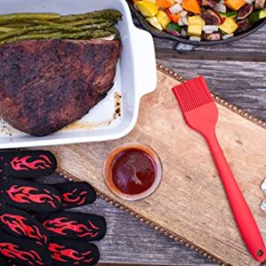 BBQ Gloves, Basting Brush and BBQ Claws for Shredding Meat - Great Smoker Tools Accessory Set for Men, Fathers Day and Birthday