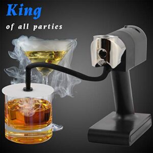 Portable Smoke Infuser Gun with Wood Chips, Hose, Dome and Drinking Lid - Handheld Electric Smoker Machine for Cocktail Drink, Whiskey, Outdoor BBQ, Meat, Pizza and Food Cooking