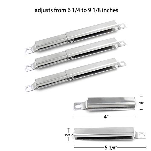 Hongso Grill Burner Tube, Heat Plate Shield, Crossover, Gas Grill Repair Kit for Kenmore 146.16197210, 146.34611410, 146.23678310, 146.10016510, 146.16132110, 146.34461410, BBQ Pro 146.23676310