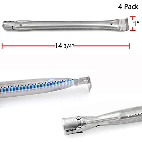 Hongso Grill Burner Tube, Heat Plate Shield, Crossover, Gas Grill Repair Kit for Kenmore 146.16197210, 146.34611410, 146.23678310, 146.10016510, 146.16132110, 146.34461410, BBQ Pro 146.23676310