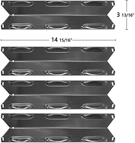 Hongso Grill Burner Tube, Heat Plate Shield, Crossover, Gas Grill Repair Kit for Kenmore 146.16197210, 146.34611410, 146.23678310, 146.10016510, 146.16132110, 146.34461410, BBQ Pro 146.23676310