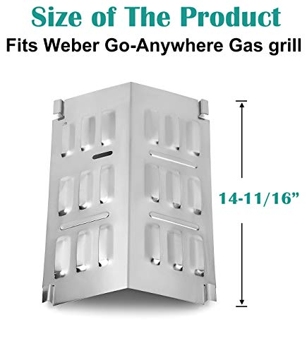 EasiBBQ Stainless Steel Flavorizer Bar for Weber 1141001 Go-Anywhere Gas Grill, Replacement for Weber 9201