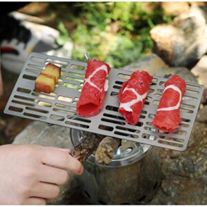 Tentock Titanium Barbecue Grill Grate Ultralight Roasting Kitchen Utensils Cooling Rack for Outdoor Camping Picnic