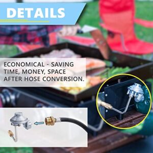 JEASOM Propane Adapter Hose and Gas Grill Regulator 3 FT fit for Blackstone 17”, 22” Tabletop Griddle- QCC1 / Type1 Connects for 1 lb to 20 lb Propane Tank.