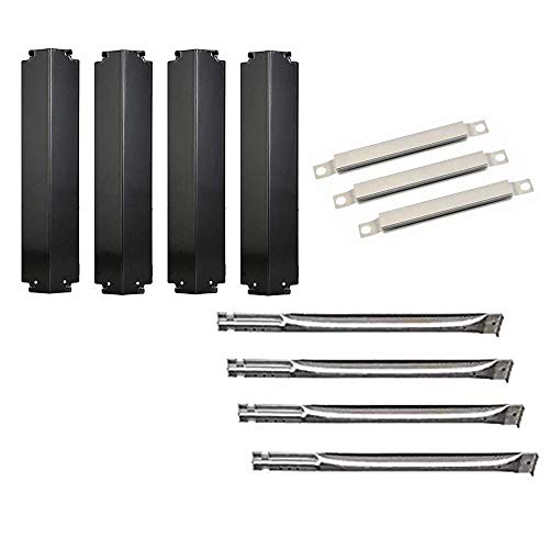 Replacement Parts Stainless Steel Burners,Heat Plates Tent Shield,Crossover Tubes Repair Kits for Charbroil 4 Burner 463268006, 463268007, 463248108, 463260707 Gas Grill Model