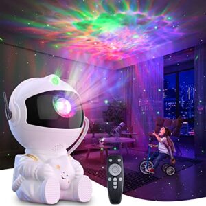 star projector galaxy light, astronaut night light for kids, nebula sky starry projector light, bedroom decor ceiling led lamp with remote for kids adults room/birthday/party/decoration