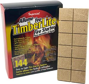 imperial kk0313 timberlite fire starter, 144 squares, brown, 144 pack