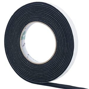 ginoya bbq smoker gasket, 17 feet high heat grill seal with adhesive 1/2 inch wide 1/8 inch thick (black)