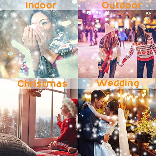 Snowfall Christmas Light Projector, Indoor Outdoor Holiday Projector Lights with Remote Control, Rotating Snow Falling Projector Lamp for Halloween Xmas Wedding Garden Landscape Decorative(Snow Spots)