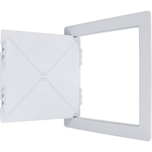 Wallo® 10 X 10-Inch Plastic Access Door, Reinforced Hinged Access Panel for Drywall Walls and Ceilings. Perfect for Providing Service Area for Plumbing/Wiring Applications and Electrical Access Panel