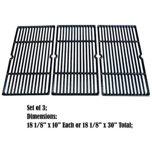 Direct Store Parts DC113 Polished Porcelain Coated Cast Iron Cooking Grid Replacement for Charbroil, Cuisinart, Tuscany Gas Grill