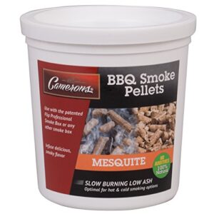camerons smoking wood pellets (mesquite, 1 pint)- kiln dried bbq pellets- 100% all natural barbecue smoker chips- for pellot smokers and pellet grills – easy combustion, infuse smokey flavor