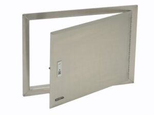 bull outdoor products stainless steel door with lock and key 16″ x 23″