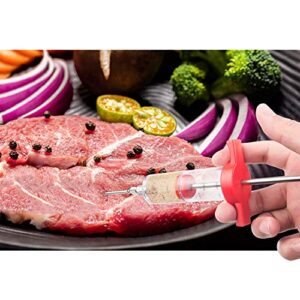 Meat Injector Kit,Plastic Marinade Injector Syringe with Screw-on Meat Needle,Turkey Injector for Beef Chicken Grill Cooking