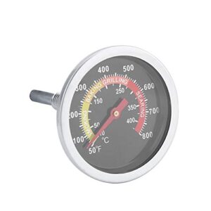 10-425? BBQ Stainless Steel Thermometer Bimetal Oven Thermometer 50~800? Temperature Gauge for Barbecue Cooking