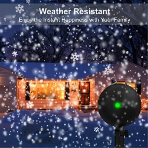 Christmas Lights Projector Laser Light Xmas Spotlight Projectors Waterproof Outdoor Landscape Spotlights for Holiday Halloween Yard Decorations (Green and Red)