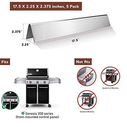 QuliMetal 17.5" SUS-304 Flavor Bars and 7622 Heat Deflector