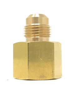 3/8″ male flare x 1/2″ female flare reducer adapter [661-fa 0608]adapt 1/2″ application to 3/8 inch natural gas grill hose connect propane assembly-3/8 female pipe thread x 1/2 male flare