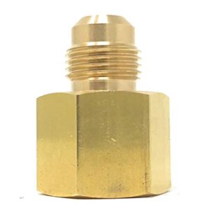 3/8" Male Flare x 1/2" Female Flare Reducer Adapter [661-FA 0608]Adapt 1/2" Application to 3/8 inch Natural Gas Grill Hose Connect Propane Assembly-3/8 Female Pipe Thread x 1/2 Male Flare