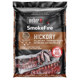 weber smokefire hickory hardwood pellets 20 lb. – case of: 1;