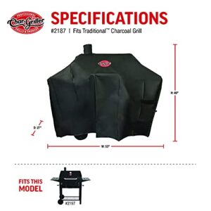 Char-Griller 2187 Traditional Charcoal Grill Cover, Black