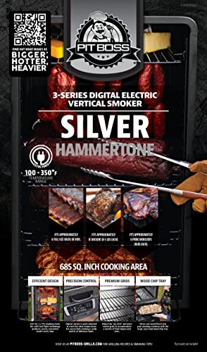 Pit Boss 3 Series Digital Electric Vertical Smoker in Silver Hammertone