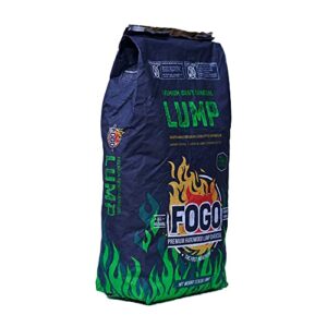 Fogo FG-CH-BRA-17 All Natural Restaurant Quality Brazilian Eucalyptus Blend Hardwood Lump Charcoal for Grilling and Smoking, 17.6 Pounds (2 Pack)